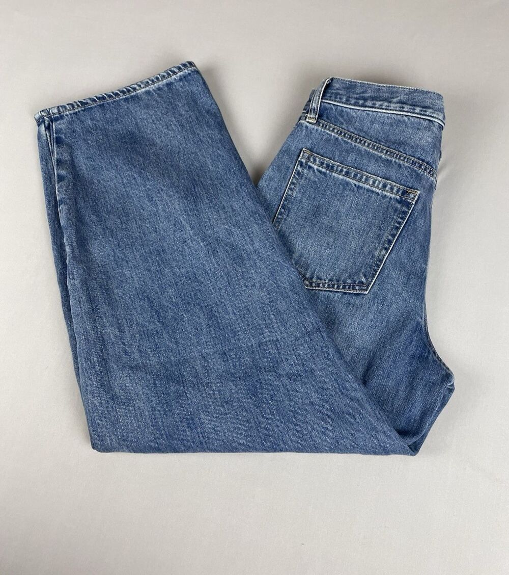 Gap Barrell Short Taper High Rise Jeans Women’s 28/6 Medium Indigo Bohemian - Picture 7 of 16